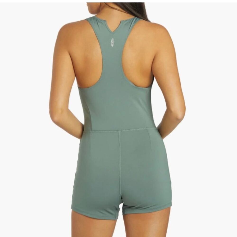 Free People Movement Show Me Something Shortse One Piece Misty Frost Green Small - Picture 2 of 9